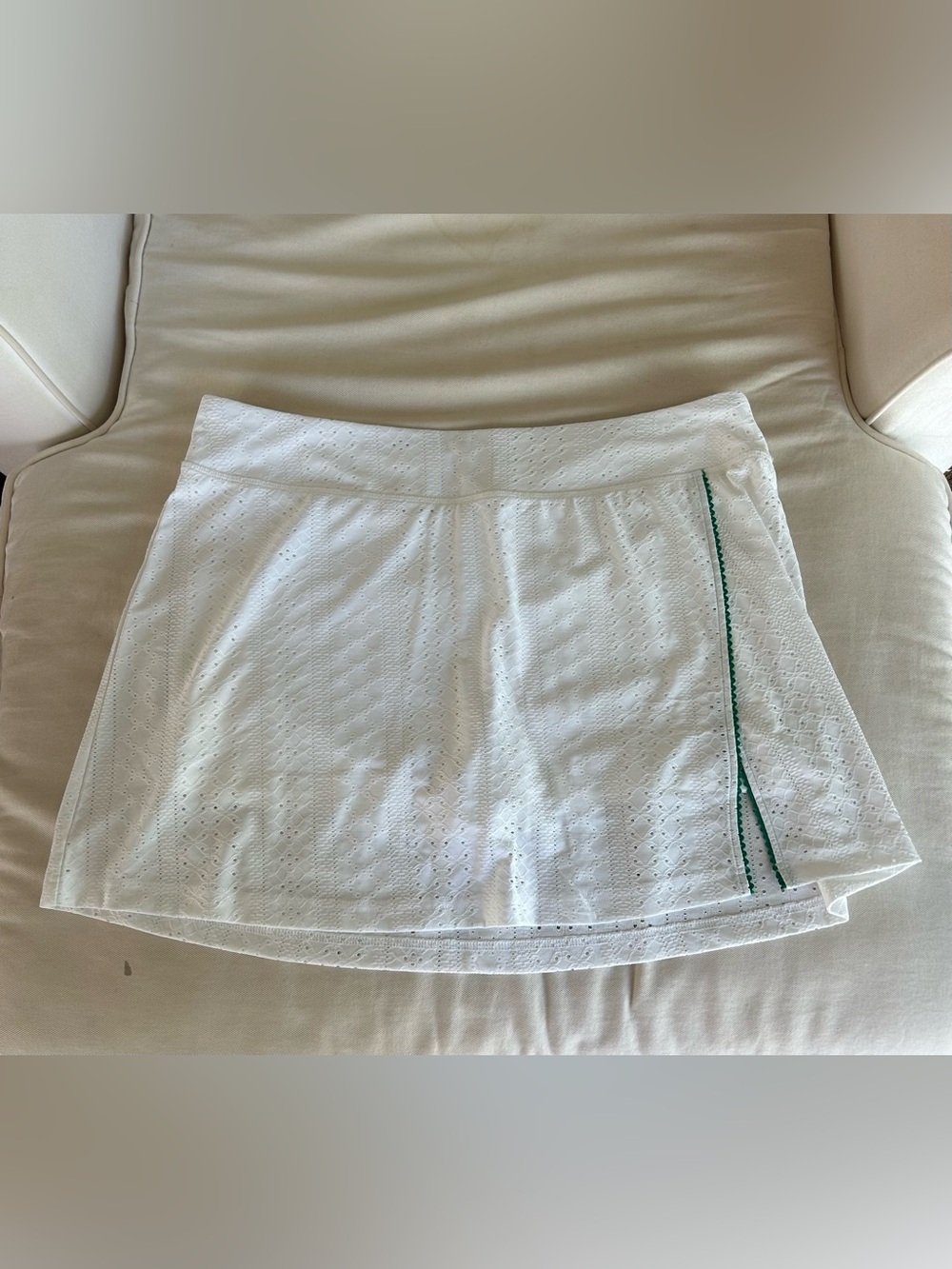 New white preppy eyelet skort XXL